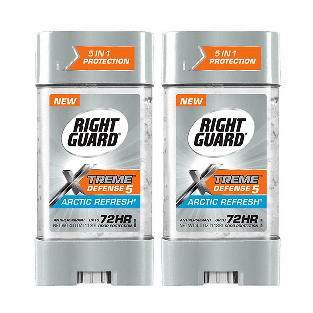 Right Guard Xtreme Defense Antiperspirant And Deodorant, Arctic Refresh Twin Pack, 4 Oz